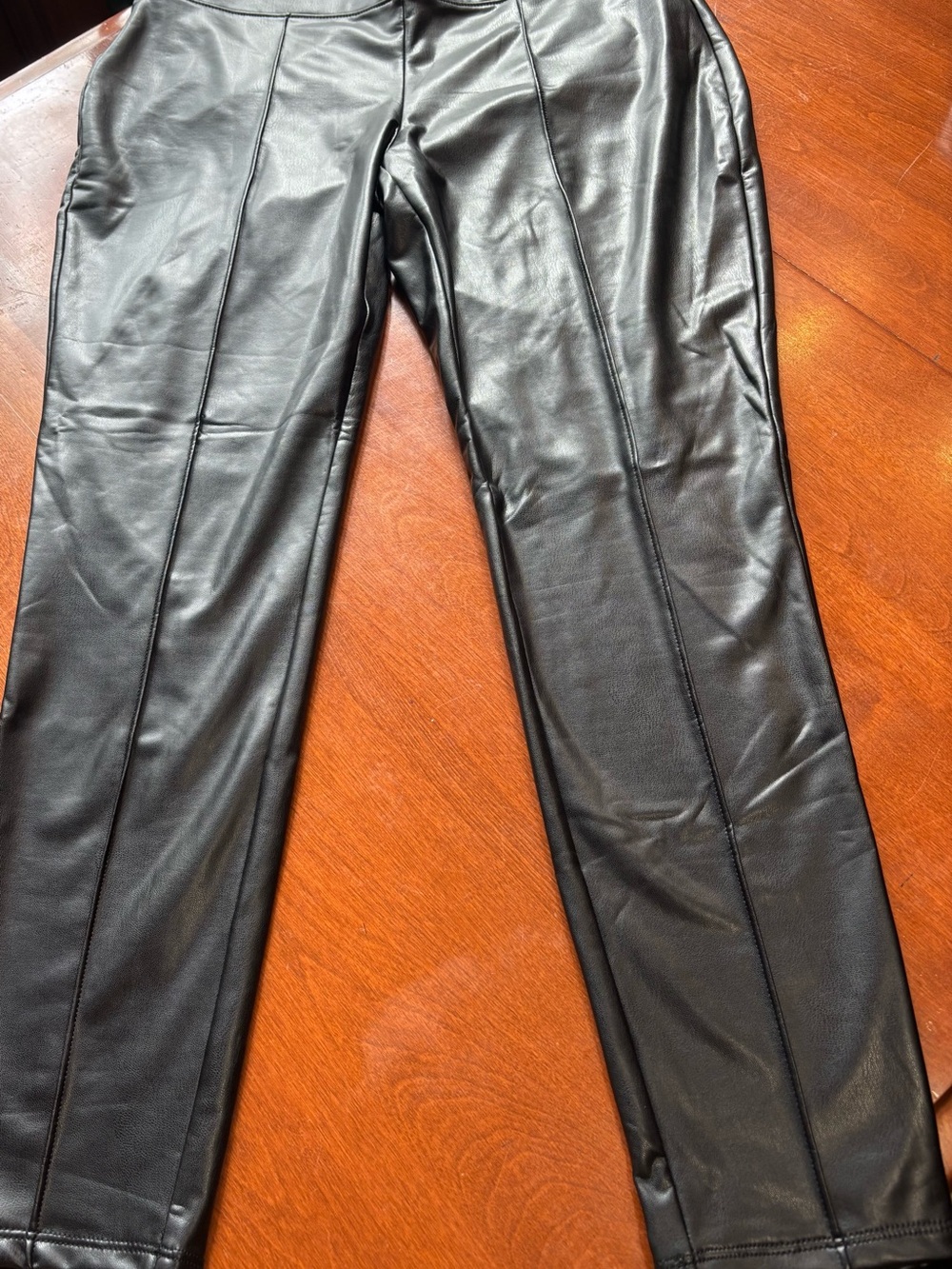 Nine West Black Faux Leather Leggings